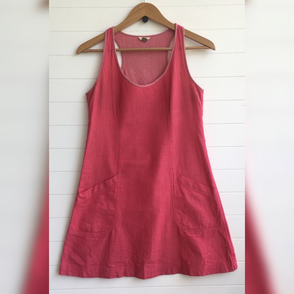 Fossil Pink Jumper Denim Pocket Dress Sleeveless